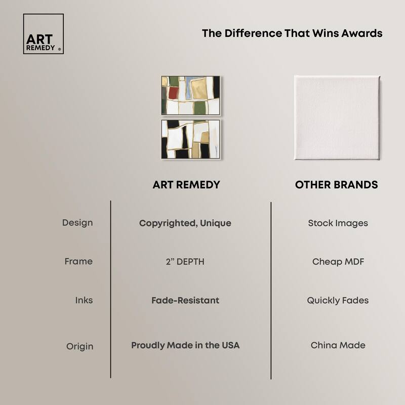 Kiss in Abstraction Canvas Set of 2 by Art Remedy
