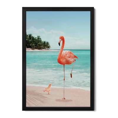 Wannabe Flamingo Premium Framed Poster by Jonas Loose