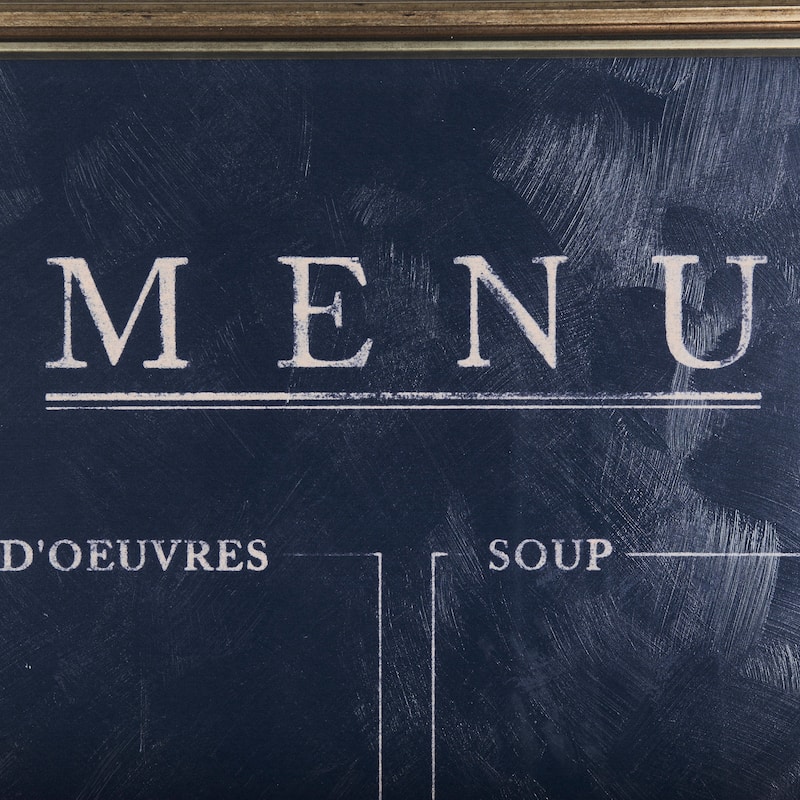 Menu II (L) Framed Art Print