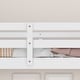 preview thumbnail 9 of 7, White Twin over Pull-out Bunk Bed with Twin Trundle, Convertible Design, Full-length Guardrail