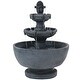preview thumbnail 2 of 8, 3-Tier Budding Fruition Outdoor Water Fountain Backyard Feature - 34"