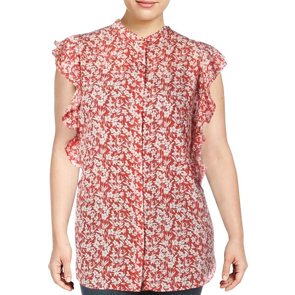 size small apple red button up dress shirt women size small apple red button up dress shirt women