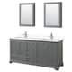 Option Dark Gray, Chrome Trim, White Cultured Marble Top