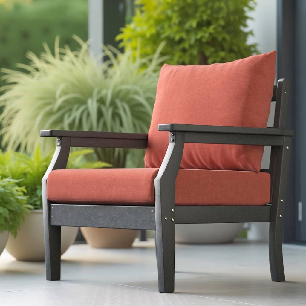 Kamas Outdoor Patio Club Chair - Charcoal Frame