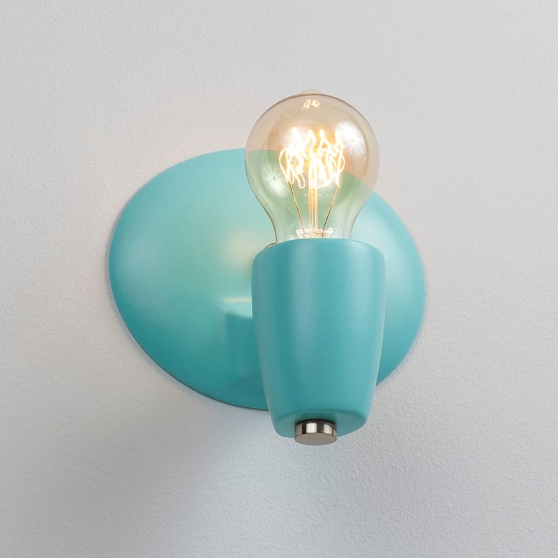 Ceramic Ovalesque Wall Sconce - Reflecting Pool/Brushed Nickel