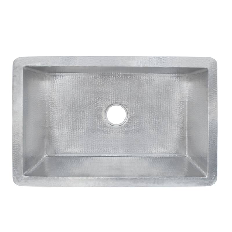 Cocina Hand Hammered Copper 30-inch Undermount Kitchen Sink - 30" x 18.5" x 10"