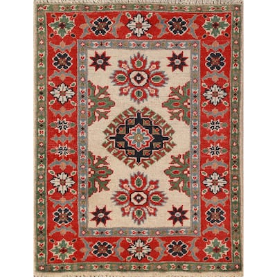 Kazak Oriental Accent Foyer Rug Handmade Geometric Wool Carpet - 2'0"x 3'0"