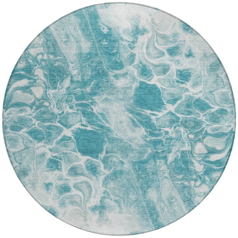 HomeRoots Abstract Transitional Rectangle Outdoor Rug