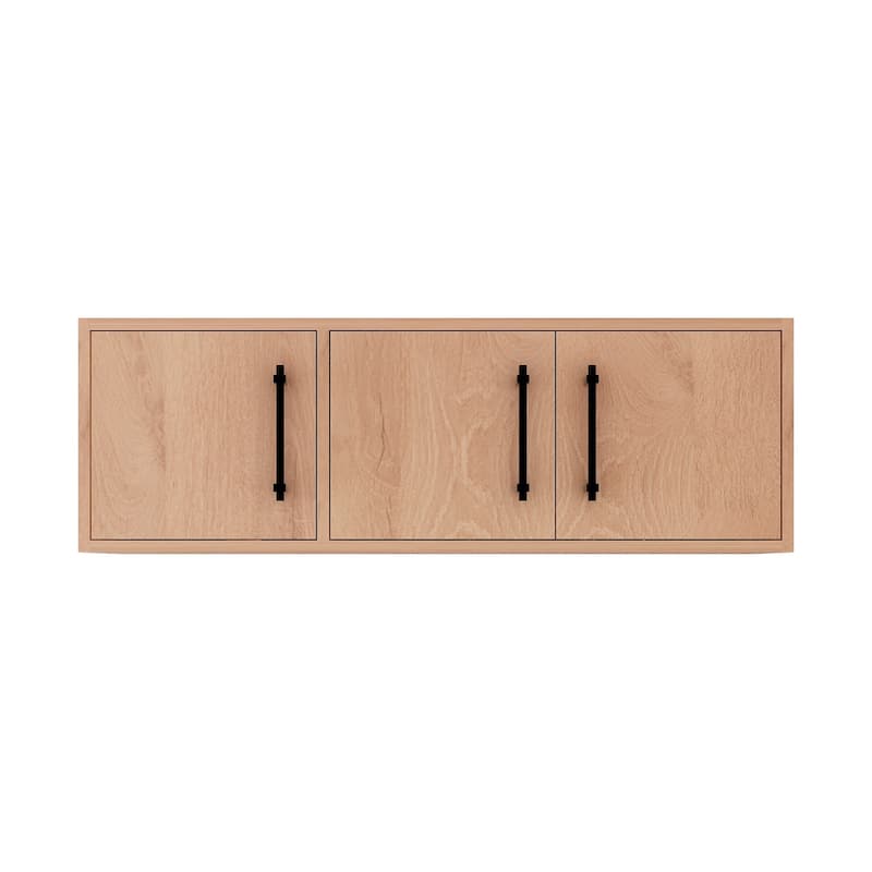 Victoria 42 Inches Top Cabinet Wall-Mounted (Left) - Oak Finish - Red Oak