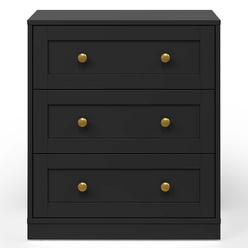 Modern Night Stand with 3 Drawers