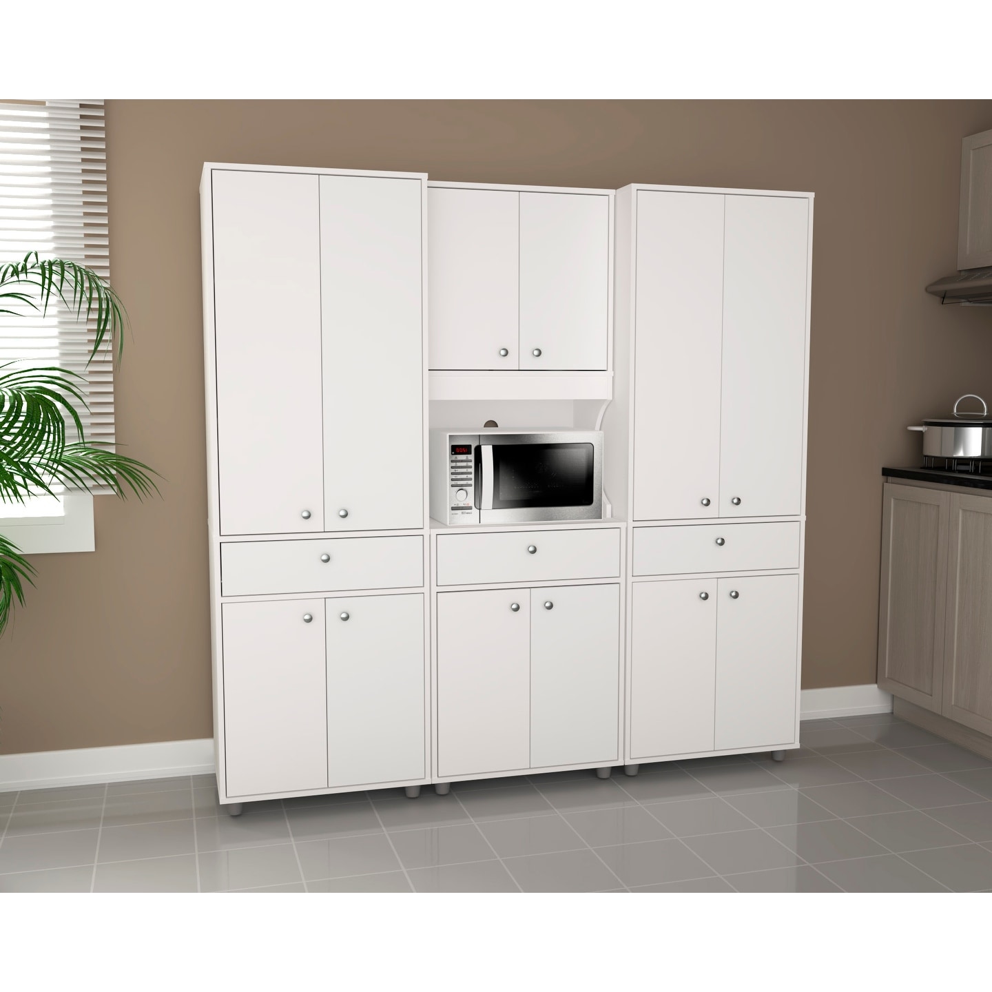 Inval Mini Refrigerator and Microwave Storage Cabinet - On Sale