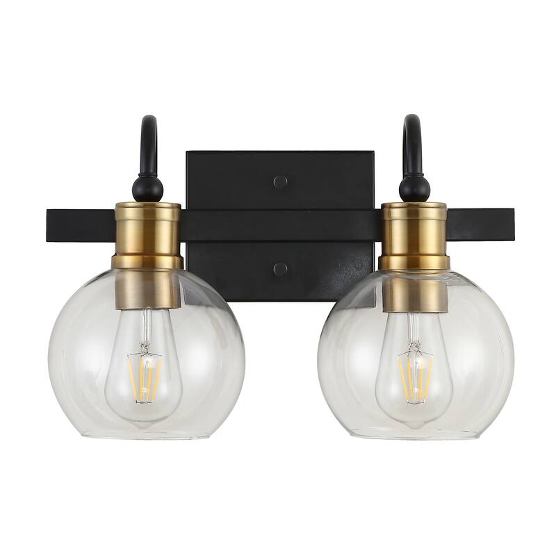Kurtz Iron/Glass Rustic Vintage LED Vanity Light, by JONATHAN Y