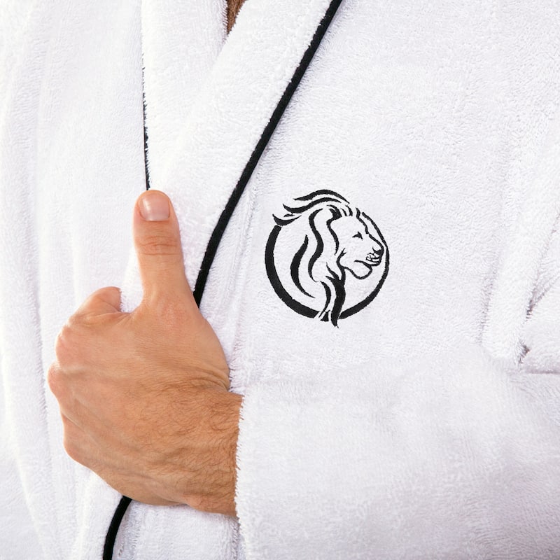 Superior 100% Cotton Embroidered Adult Unisex Luxury Bathrobe