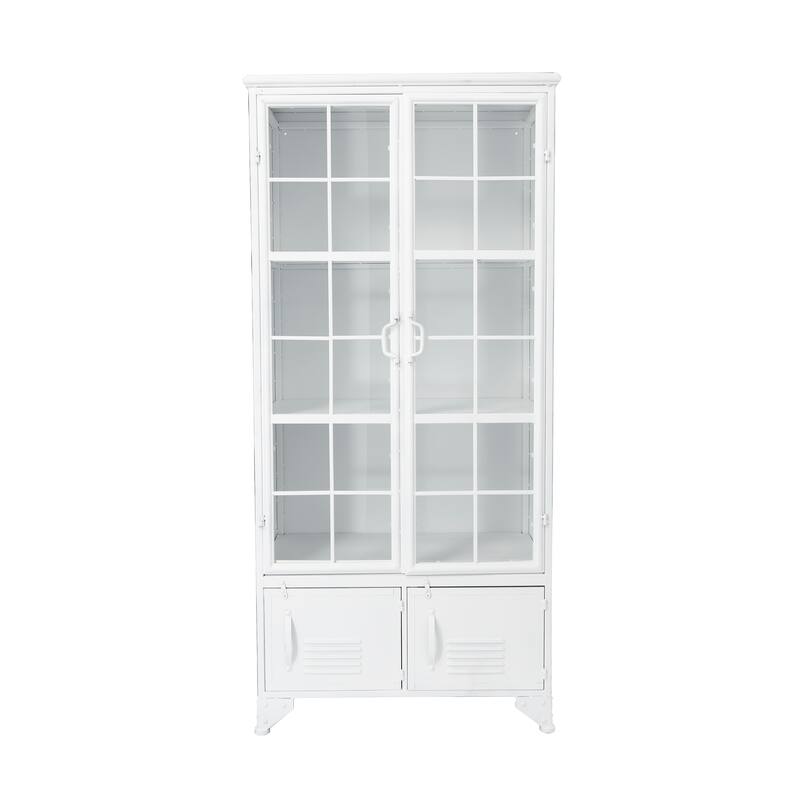 Metal Cabinet with 3 Shelves & 4 Doors