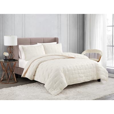 Badgley Mischka Home Tufted Matte Satin Quilt Set