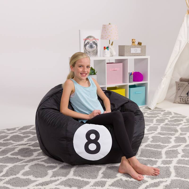Kids Bean Bag Chair Cover Stuffed Animal Storage or Toy Organizer