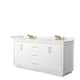 Option White, Bronze Trim, White Quartz Top