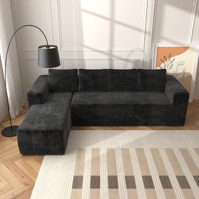 104" Modern Modular Sectional Sofa with Deep Seat and Right Facing Chaise
