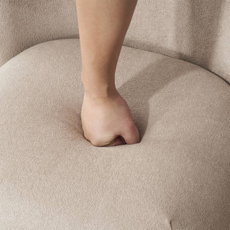 Christopher Knight Home - Eliana Modern Teddy Fabric Accent Chair with Curved Backrest and Legs