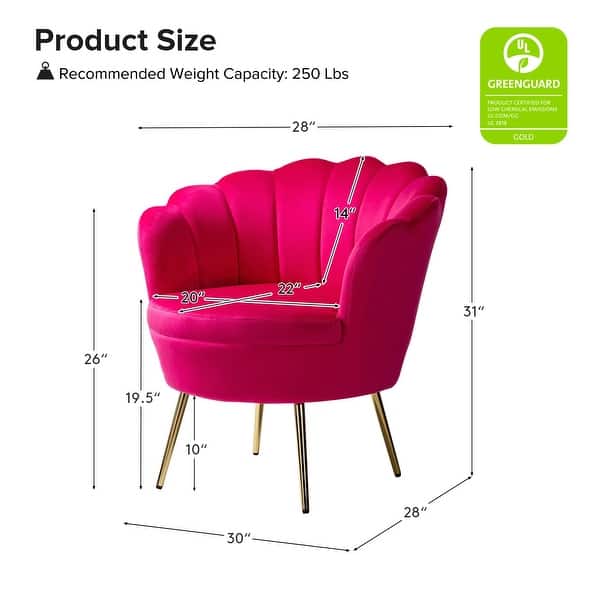 dimension image slide 3 of 18, HULALA HOME Xabier Cute Modern Upholstered Barrel Chair Accent Chair with Tufted Back