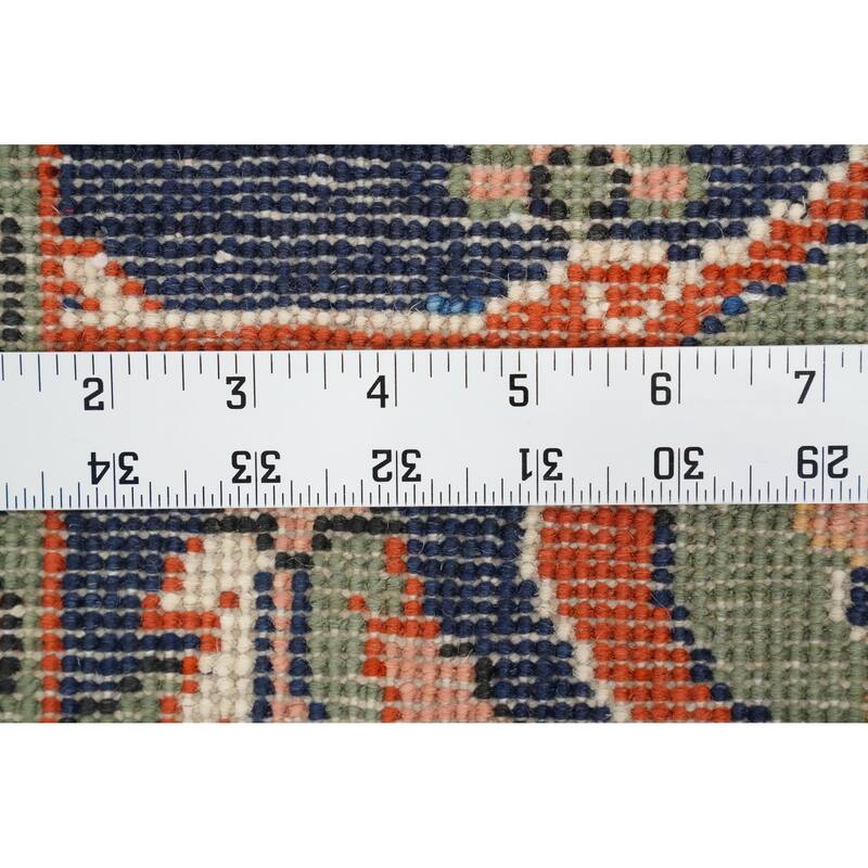 Hand Knotted Oriental 100% Wool Carpet Traditional Medallion Oranges & Rust Heriz (serapi) Area Rug - 8' 10'' X 6' 1''