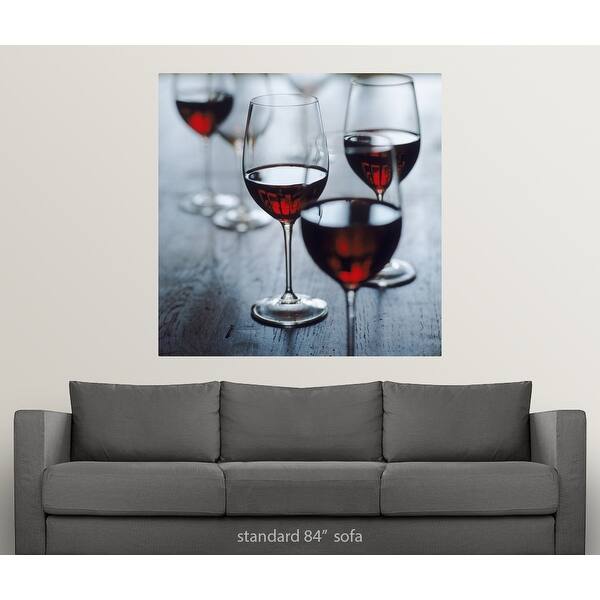 Shop Glasses Of Red Wine Close Up Poster Print Overstock