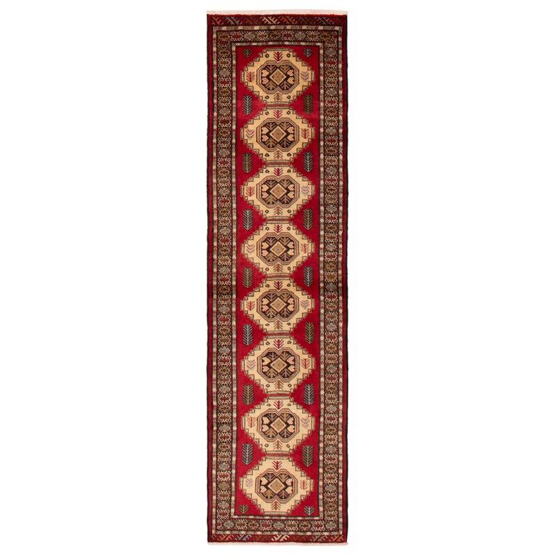 ECARPETGALLERY Hand-knotted Anadol Red Wool Rug - 2'6 x 9'2 - Red - 2'6 x 9'2