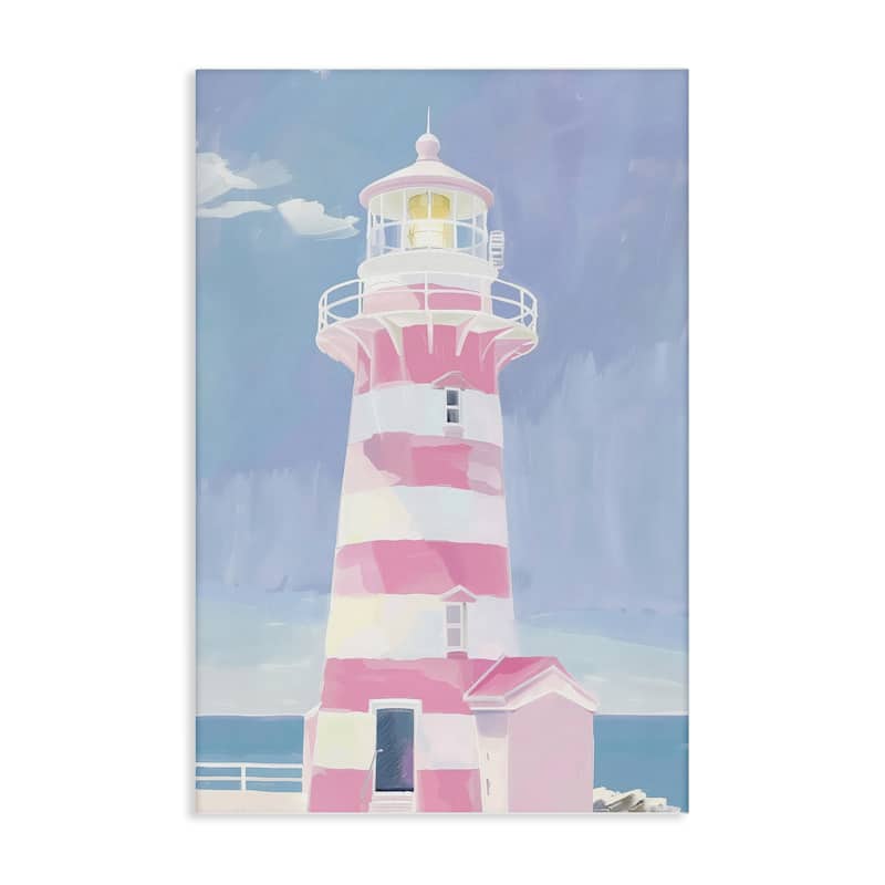 Stupell Muted Coastal Lighthouse Canvas Wall Art Design By Arlington Prints - 30 x 45