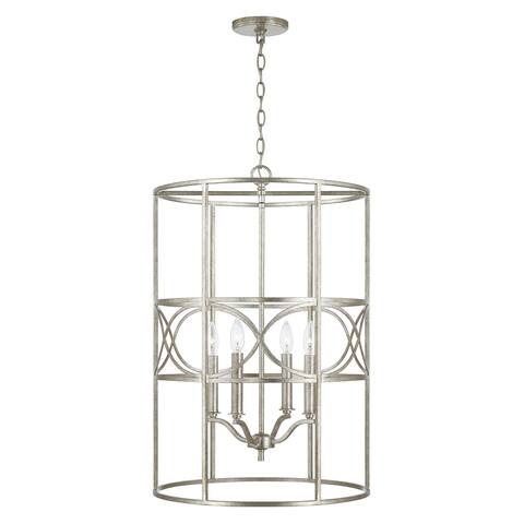 Sylvia 19" 4-light Cage Foyer Pendant