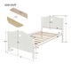 preview thumbnail 6 of 22, Twin Size Platform Bed with Heart-shaped Decoration Headboard and Footboard, Slat Bed Frame with Wood Slat Support