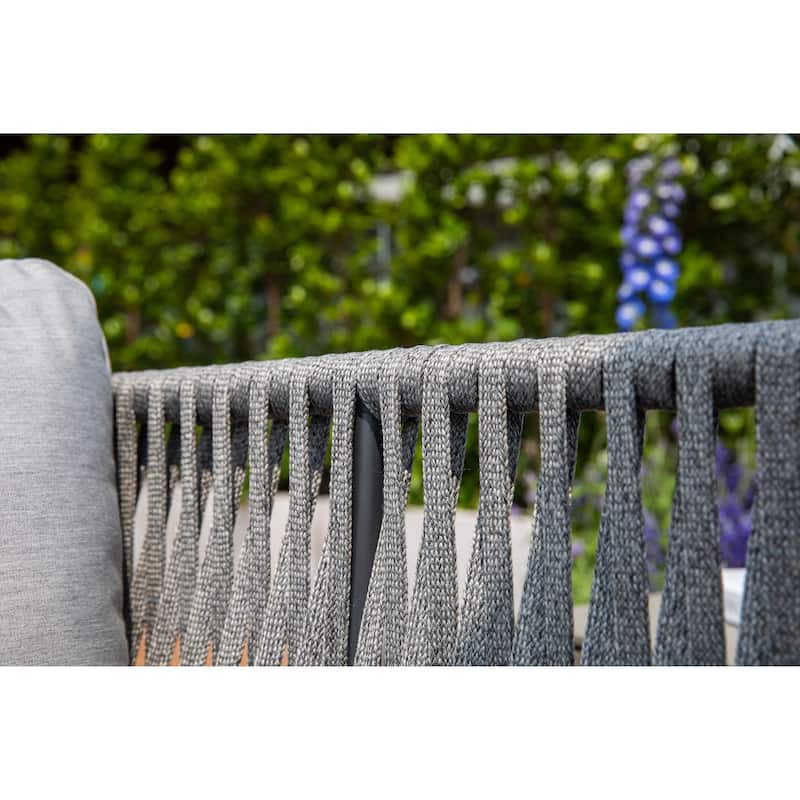 Elementi Milano Outdoor Aluminum Swivel Chair with Sunbrella® Cushions