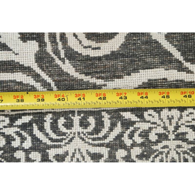 Wool/ Silk Vegetable Dye Floral Versace Oriental Area Rug Handmade - 8'11" x 12'2"