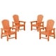 preview thumbnail 105 of 179, Laguna Kids Outdoor Poly Adirondack Chair (Set of 4) Orange