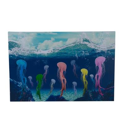 Jellyfish Canvas with 5 Light-Up LED