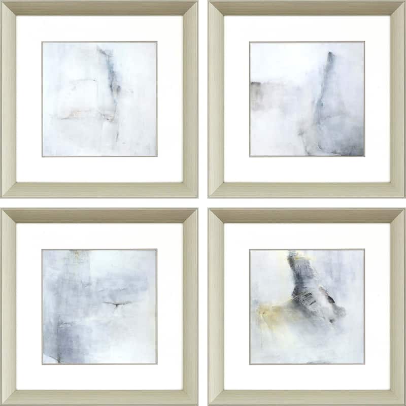 A Glimpse S/4 Framed Art Giclee Under Glass - Grey - 20 X 20 X 2