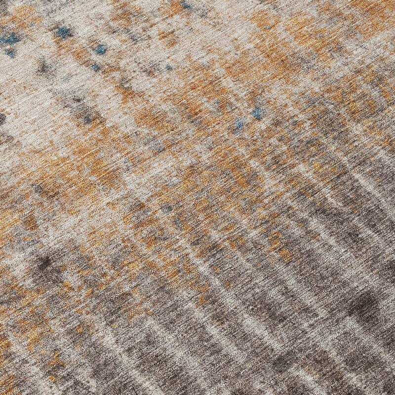 Machine Washable Indoor/ Outdoor Boho Modern Chantille Rug