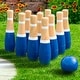 preview thumbnail 8 of 8, Indoor/Outdoor Backyard Lawn Bowling Game with10 Wooden Pins, 2 Balls, and Mesh Carrying Bag (8-Inch)