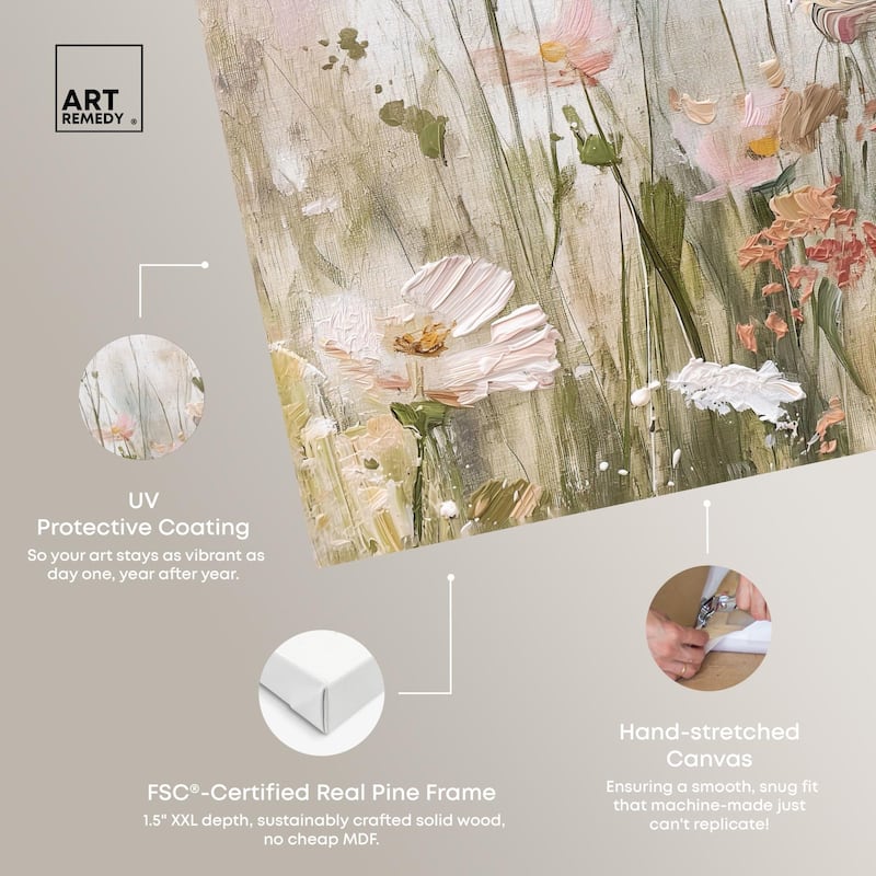 Floral Luster Canvas by Art Remedy, Gallery Wrapped