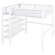 preview thumbnail 33 of 34, Full Size Metal Loft Bed with 4-Tier Shelves and Storage, Black