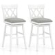 preview thumbnail 2 of 11, Costway 1/2/3/4 PCS 30" Bar Stool Wooden Chair with Contoured Backrest Set of 2