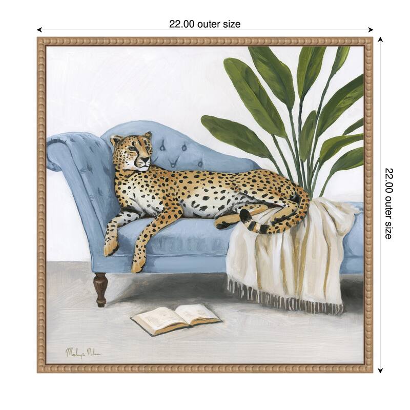 Kate and Laurel La Dulce Vida Cheetah by Mackenzie Nelson Framed Canvas Wall Art Print