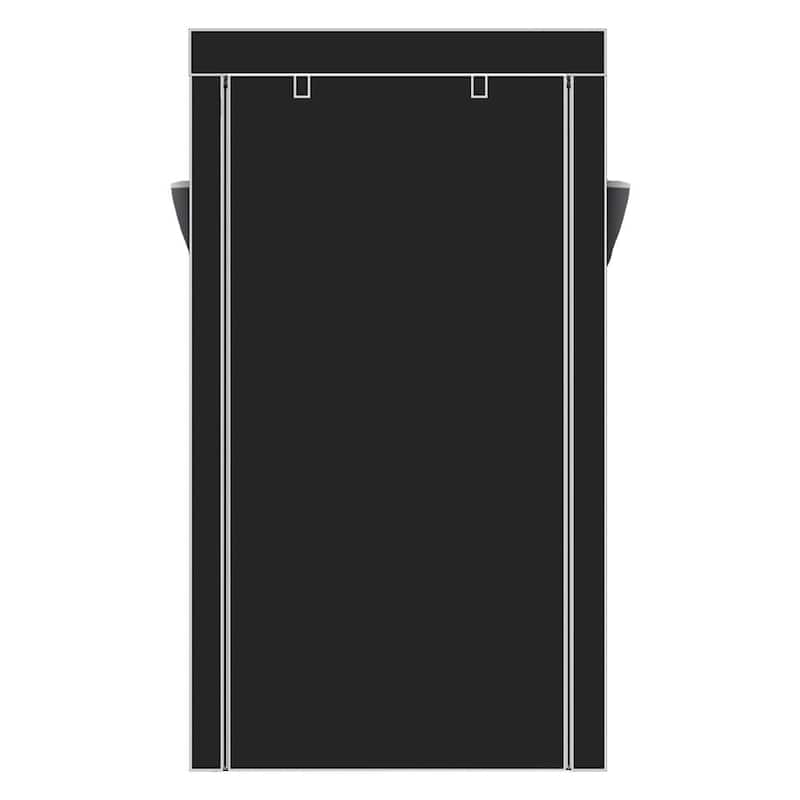 10 Tiers Shoe Rack with Dustproof Cover Closet Shoe Storage Cabinet Organizer,Black
