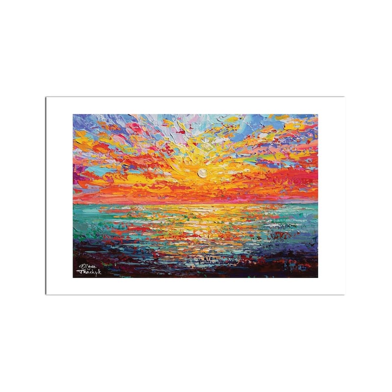 Red Sunset Fine Art Paper Print by Olga Tkachyk - Multi