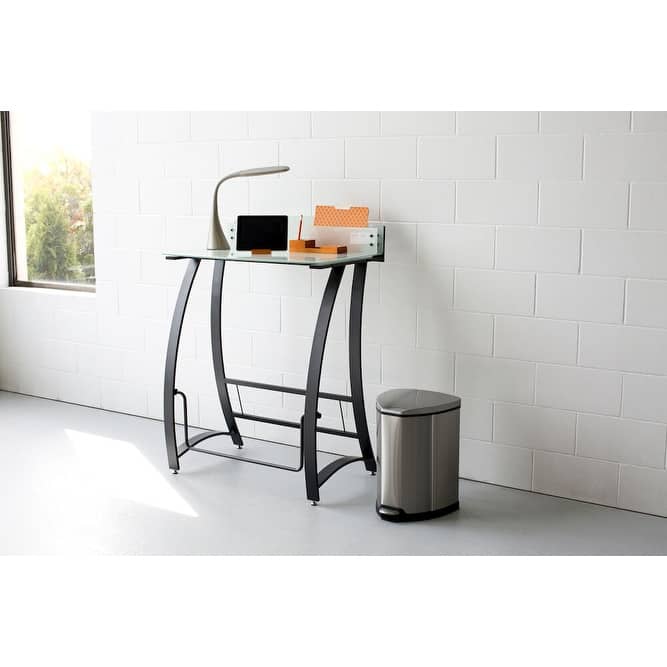 4 Gallon Step Open Trash Can, Small Stainless Steel Garbage Can