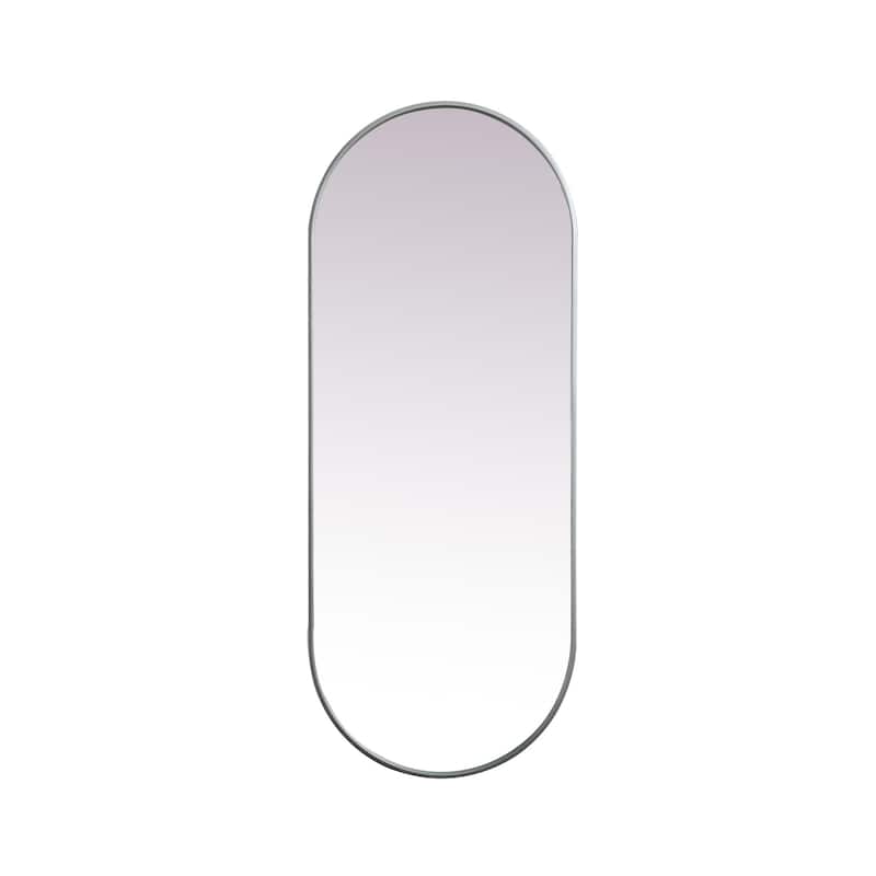 Elegant Lighting MR2A2460 Asha 24" W x 60" H Oval Framed Bathroom - Silver