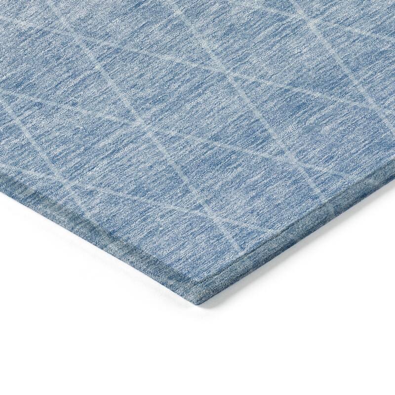 Machine Washable Indoor/ Outdoor Ombre Trellis Chantille Rug