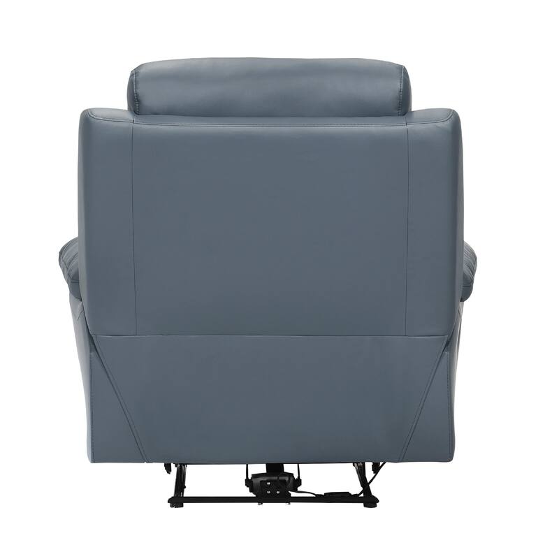 Hanna Power Reclining Chair, Blue Top Grain Leather Cushions, USB Port