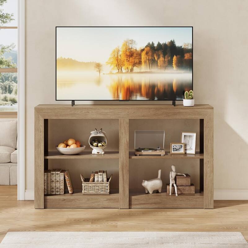 59-Inch Farmhouse Console Hallway Table for Entryway, Wood Console Behind Couch - 59.1" L x 13.8" W x 33.5" H