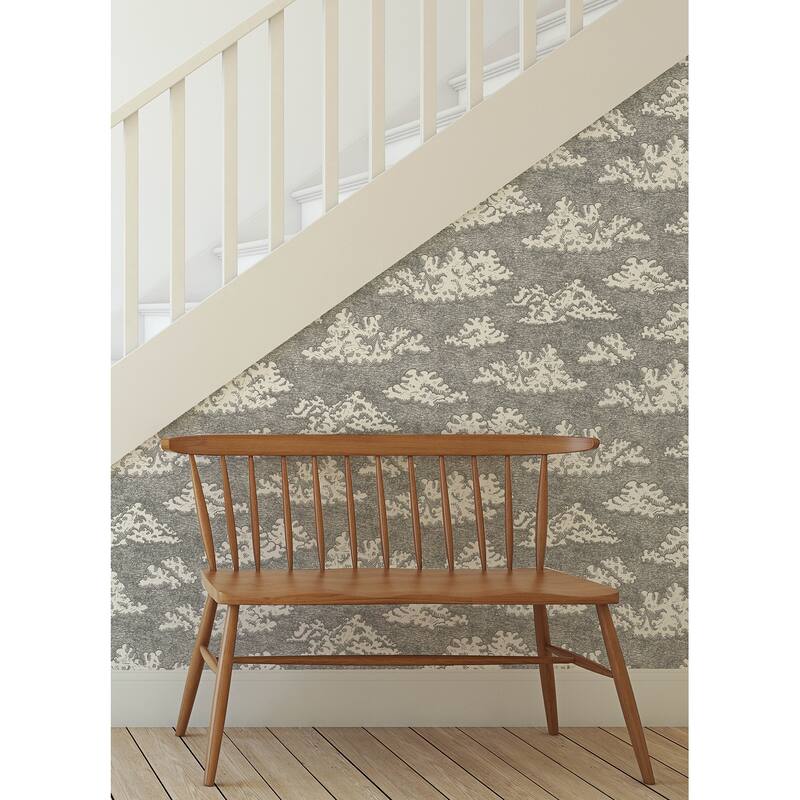 NuWallpaper Block Print Grey Day Dream Novelty Peel & Stick Wallpaper