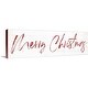 preview thumbnail 1 of 10, "Merry Christmas" Red and White Christmas Holiday Canvas Wall Art 36" x 12"